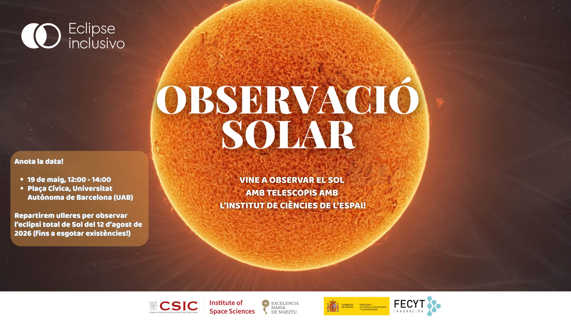 Observaciones solares Plaza Cívica
